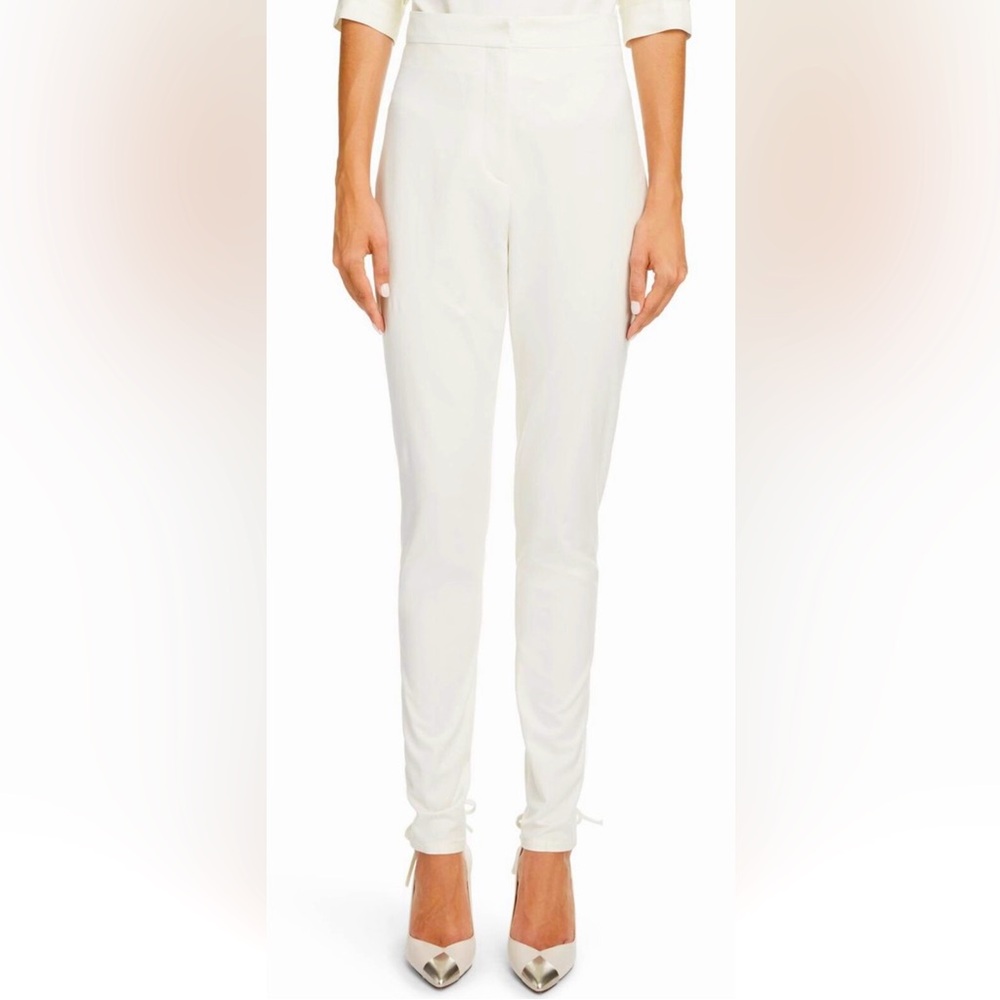 Isabel Marant Women's White  Ankle Tie Trouser Pants Size EU 40